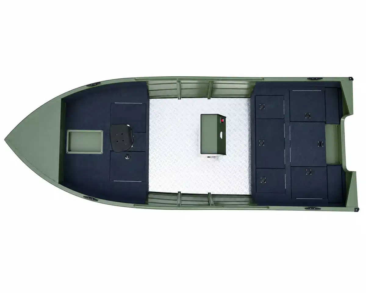 Aluminum Jon Boat overhead deck view